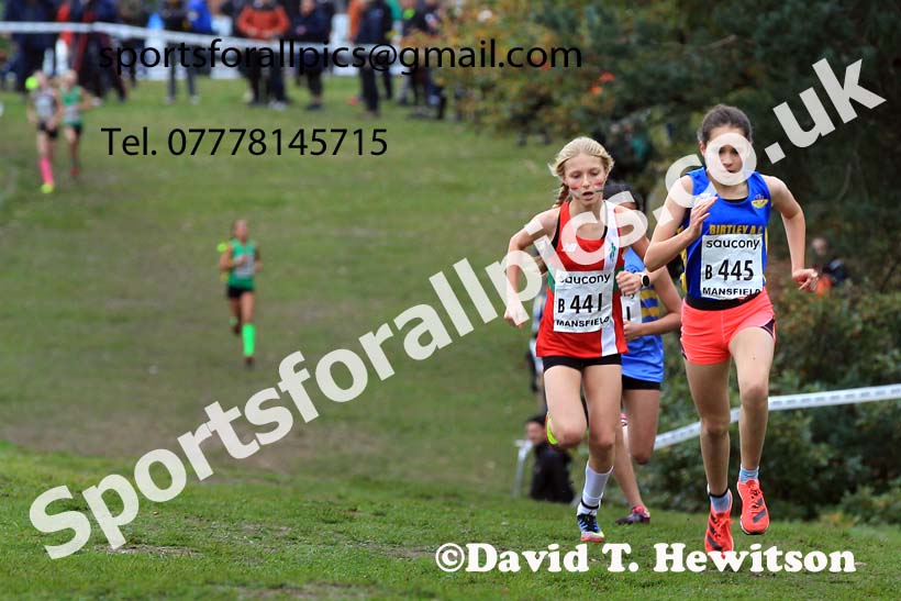 Girls Under-13s, 2022 National Cross Country Relays, Berry Hill Park, Mansfield.  Photo: David T. Hewitson/Sports for All Pics